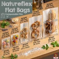 NatureFlex™ Clear Gusseted Heat Seal Bags | Home Compostable & Plastic-Free