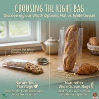 NatureFlex™ Clear Gusseted Heat Seal Bags | Home Compostable & Plastic-Free