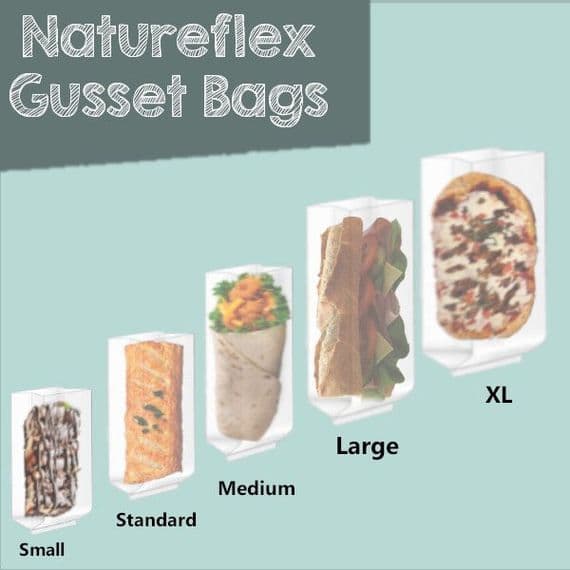 NatureFlex™ Clear Gusseted Heat Seal Bags | Home Compostable & Plastic-Free