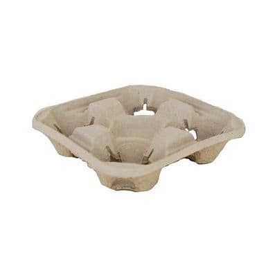 No4 Large Recycled Board Cup Carriers (4 Cup)