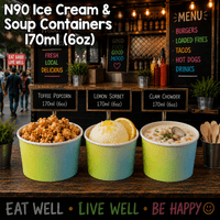 Pastel Cardboard Biodegradable Compostable Ice Cream Containers | 6oz | Box of 1000