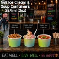 Pastel Compostable Cardboard Ice Cream & Soup Containers | Box of 500-1000