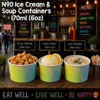 Pastel Compostable Cardboard Ice Cream & Soup Containers | Box of 500-1000