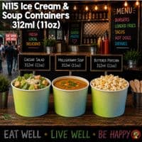 Pastel Compostable Cardboard Ice Cream & Soup Containers | Box of 500-1000