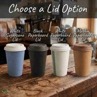 Pastel Compostable Double Wall Hot Cups | 8 to 16oz | Box of 500