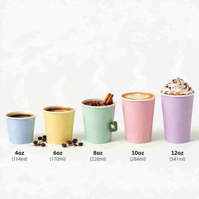 Pastel Compostable Single Wall Hot Cups | 4 to 20oz | Box of 1000