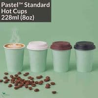 Simply White Compostable Single-Wall Paper Hot Cups (4oz to 20oz) | The Pure Option