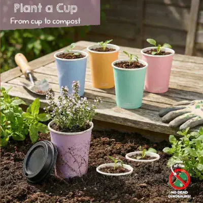 Plant-a-Cup: Turn Your Eco Coffee Cups Into Plantable Pots