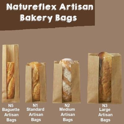 Premium Artisan Bakery Bags with Display Window | 100% Home Compostable