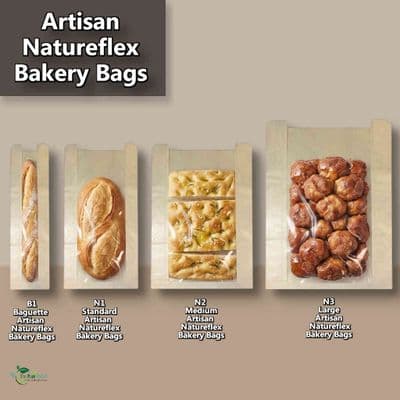 Premium Artisan Bakery Bags with NatureFlex Window | Full of Grain