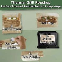 Premium Biodegradable Thermal Hot Food | Oven | Grill Bags | 5 Sizes