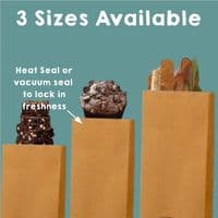 Premium Compostable Kraft Window Heat Seal Bags | Pack of 100-1000