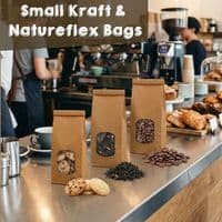 Premium Compostable Kraft Window Heat Seal Bags | Pack of 100-1000