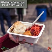 N210 Premium Sugarcane Compostable Food Trays | Oven Safe