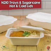 N210 Premium Sugarcane Compostable Food Trays | Oven Safe