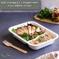N210 Premium Sugarcane Compostable Food Trays | Oven Safe