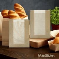Rustic Biodegradable Compostable Bakery Bags x 100