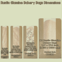 Rustic Biodegradable Compostable Bakery Bags x 100