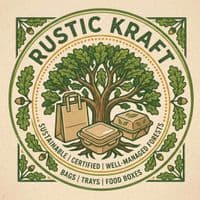 Kraft Biodegradable & Compostable Food Tray Boxes (Pack of 100) | Eco-Friendly Open-Top Paperboard Catering Trays | Plastic-Free Street Food Containers
