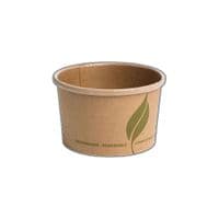 Rustic Kraft Compostable Soup & Ice Cream Containers 12oz | Pack of 25