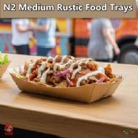Kraft Basics Compostable & Recyclable Food Trays | Eco-Friendly Open-Top Paperboard Takeaway Trays | Plastic-Free Budget Street Food Containers