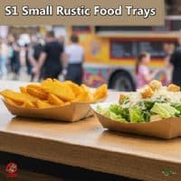 Kraft Basics Compostable & Recyclable Food Trays | Eco-Friendly Open-Top Paperboard Takeaway Trays | Plastic-Free Budget Street Food Containers