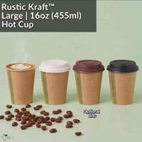N89 16oz Compostable Coffee Cups | Single Wall Hot Cups (455ml)