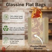 Rustic Kraft Food Bags with Glassine Window | Eco-Friendly & Zero Plastics