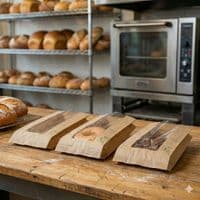 Product Title: Kraft Food Bags with NatureFlex Window | Compostable Biodegradable Paper Display Bags | Plastic-Free Grab-and-Go Deli Packaging Bulk