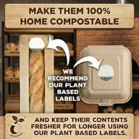 Product Title: Kraft Food Bags with NatureFlex Window | Compostable Biodegradable Paper Display Bags | Plastic-Free Grab-and-Go Deli Packaging Bulk