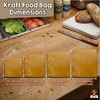 Rustic Kraft Paper Bakery Food Bags | 100% Home Compostable | Standard to Large