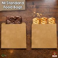 Rustic Kraft Paper Bakery Food Bags | 100% Home Compostable | Standard to Large