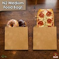 Rustic Kraft Paper Bakery Food Bags | 100% Home Compostable | Standard to Large