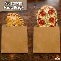 Rustic Kraft Paper Bakery Food Bags | 100% Home Compostable | Standard to Large