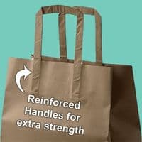 S1 Bulk Kraft Small Biodegradable Compostable Paper Handled Carrier Bags 8.5 x 7