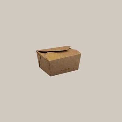 S1 Bulk Kraft Small Biodegradable Compostable Takeaway Food Carton Boxes x 450