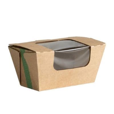 S1 Bulk Small Premium Window Biodegradable Compostable Hot & Cold Food Boxes x 480