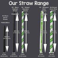 S1 Small Biodegradable Compostable Cocktail Stirrer Straws 6mm (Pack of 250)