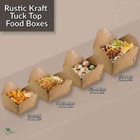 S1 Small Compostable Eco-Friendly Leakproof Kraft Takeaway Boxes | 4 x 3