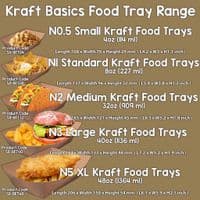 S1 Small Kraft Budget Compostable Bakery & Snack Trays 4x3