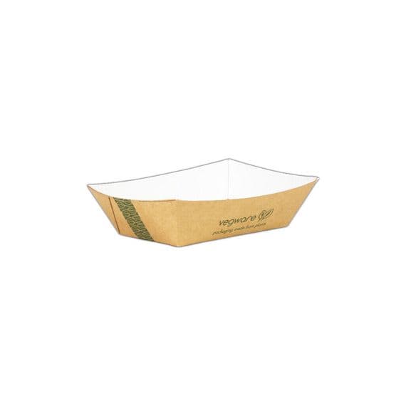 S1 Small Kraft Budget Compostable Bakery & Snack Trays 4x3