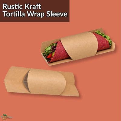 Simply Kraft Cardboard Tortilla Wrap & Crepe Sleeve | Pack of 50