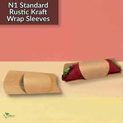 Simply Kraft Cardboard Tortilla Wrap & Crepe Sleeve | Pack of 50