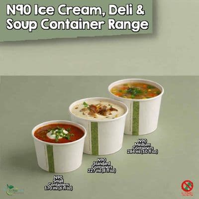 Simply White Compostable Cardboard Food Containers | 6oz to 10oz | Box of 1000
