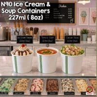Simply White Compostable Ice Cream & Soup Containers | Box of 1000