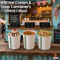 Simply White Compostable Ice Cream & Soup Containers | Box of 1000