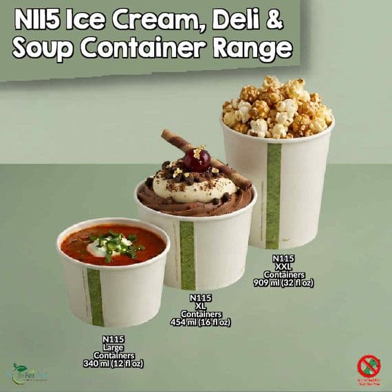 Simply White Compostable Ice Cream & Soup Containers 12oz-32oz | Box of 500