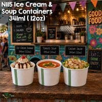 Simply White Compostable Ice Cream & Soup Containers 12oz-32oz | Box of 500