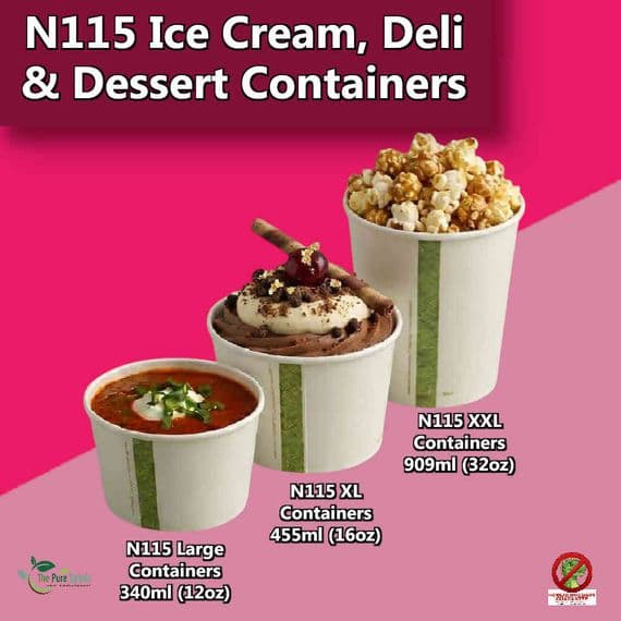 Simply White Compostable Ice Cream & Soup Containers | 12oz to 32oz | Packs of 25 to 50
