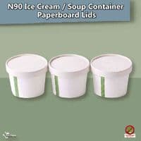 Simply White Compostable Ice Cream & Soup Containers | Pack of 50